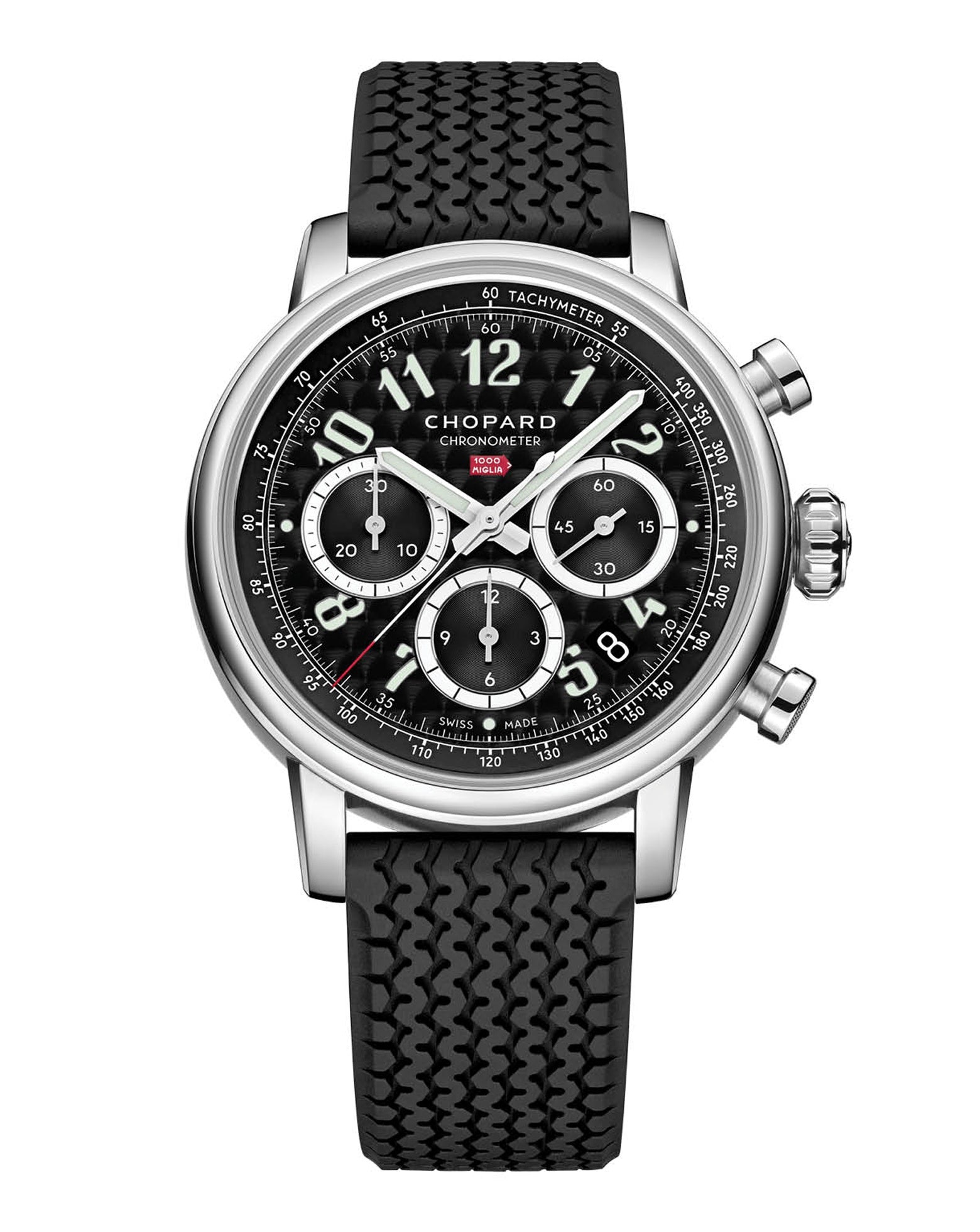 Chopard Mille Miglia Classic Racing,  40.5mm, Nero Corsa Black Dial, Rubber