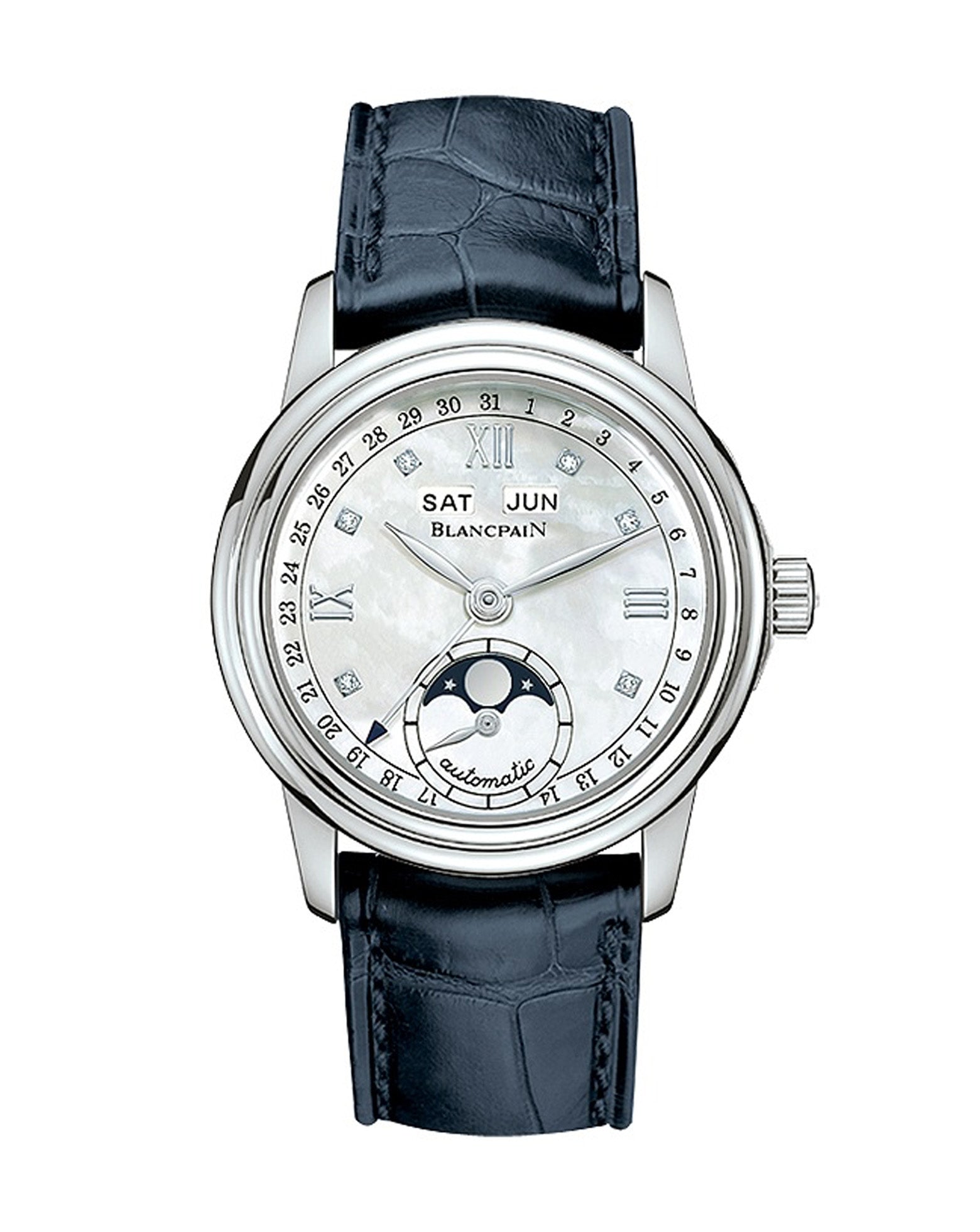 Blancpain Ladybird Quantième Complet 33mm, Steel , White Dial