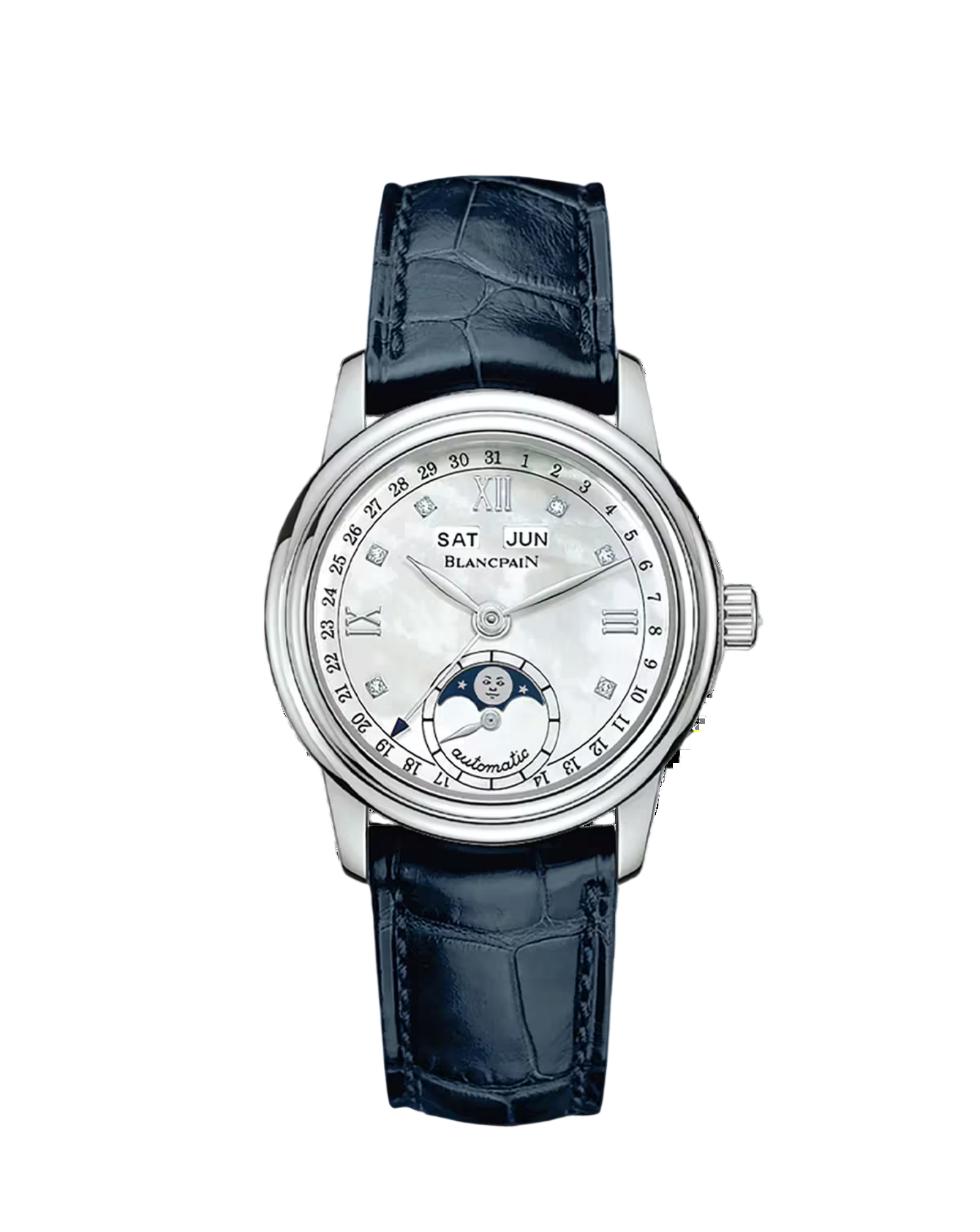Blancpain Ladybird Quantième Complet 33mm, Steel , White Dial