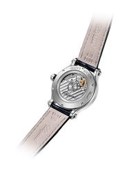 Chopard Happy Sport Automatic 33mm, Steel, Silver Dial, Blue Leather Strap
