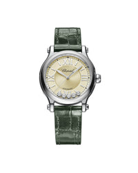 Chopard Happy Sport, 33mm, Ivory Dial, Alligator strap