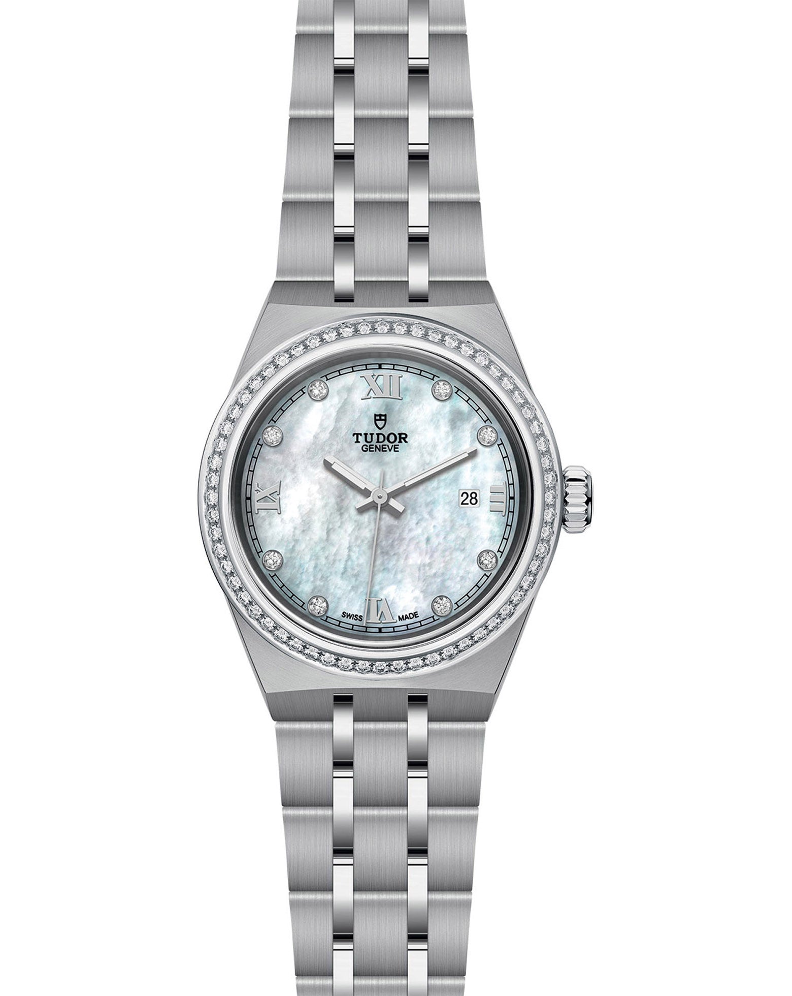 TUDOR Royal 28mm, Steel Case, Diamond-set Dial, Steel Bracelet