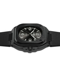 Bell & Ross BR 05 BLACK CERAMIC 41mm, Black Ceramic Case, Black Dial, Black Rubber Strap