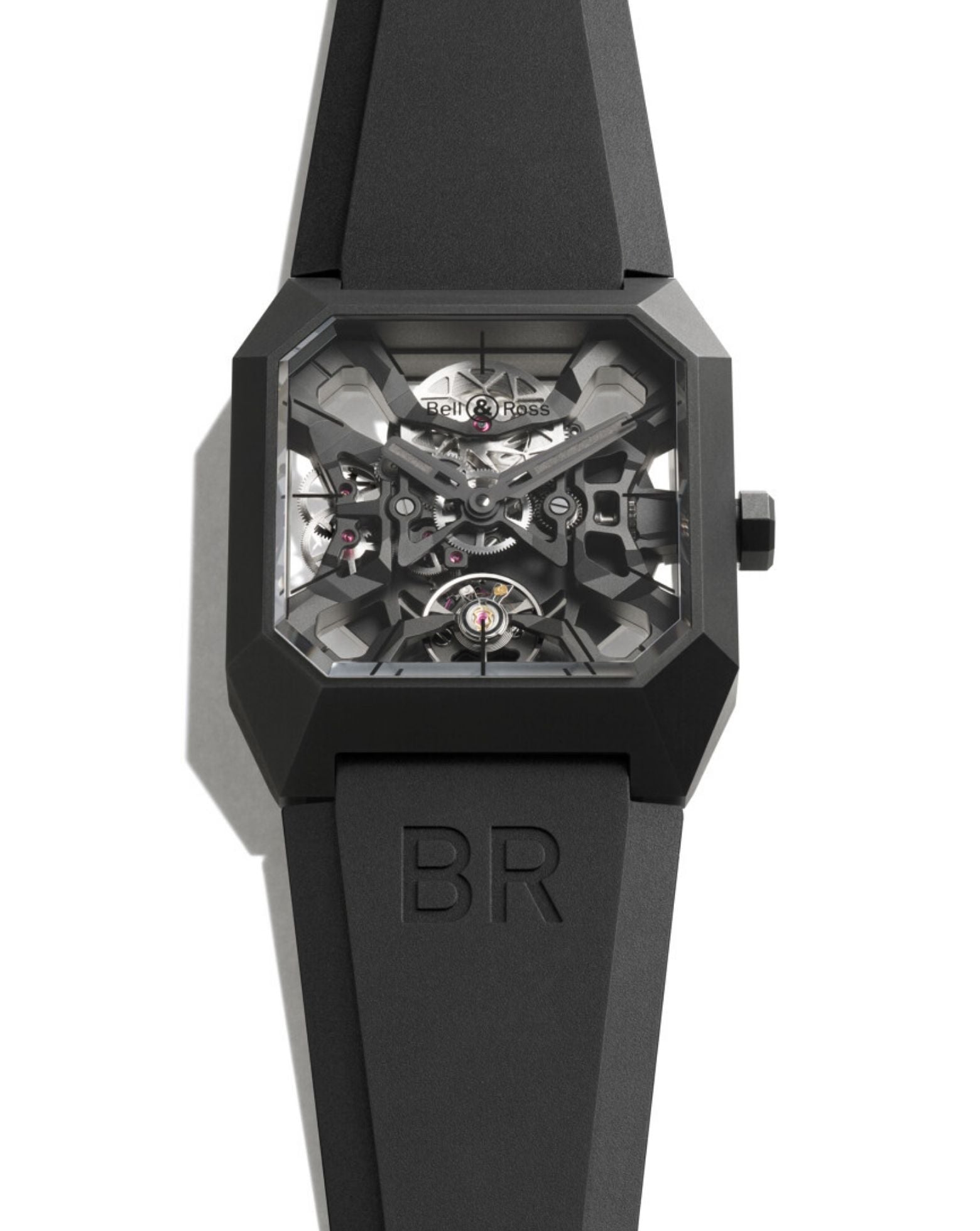Bell & Ross BR 03 CYBER CERAMIC 42mm, Black Ceramic Case, Skeletonised Dial, Black Rubber Strap
