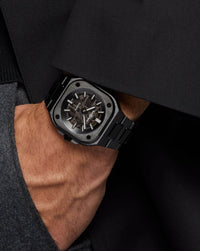 Bell & Ross BR 05 SKELETON BLACK CERAMIC 41mm, Black Ceramic Case, Skeletonised Dial, Ceramic Bracelet