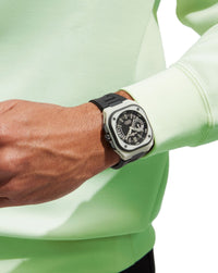 Bell & Ross BR-X5 GREEN LUM 41mm, Multi-component Case, Matt black Dial, Black Rubber Strap