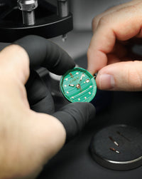 Corum Admiral 38 Automatic, Green Malachite Dial With 10 Diamonds, 18K Rose Gold Case, 72 Round Diamonds On Bezel, White Rubber Strap 18K Rose Gold Triple Folding Clasp