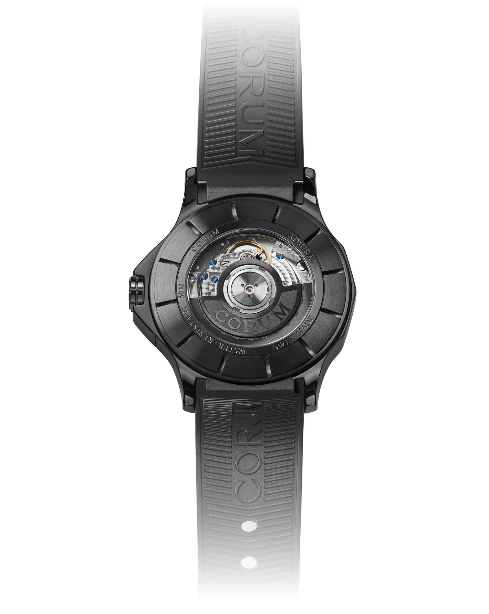 Corum Admiral 42 Automatic, Sunray Black Dial, Black Ceramic Case, Stainless Steel