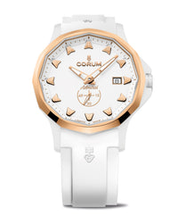 Corum Admiral 42 Automatic, Sunray White Dial, White Ceramic Case, Stainless Steel