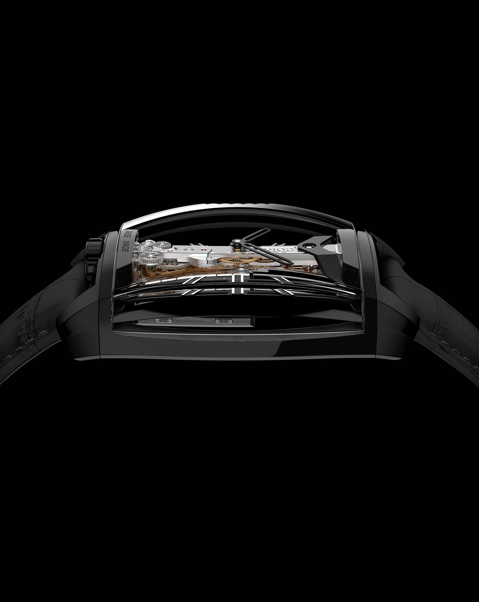 Corum Golden Bridge Avant-Garde Automatic, Titanium Case with Black DLC Treatment & Triple Folding Clasp