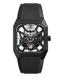 Bell & Ross BR 03 CYBER CERAMIC 42mm, Black Ceramic Case, Skeletonised Dial, Black Rubber Strap