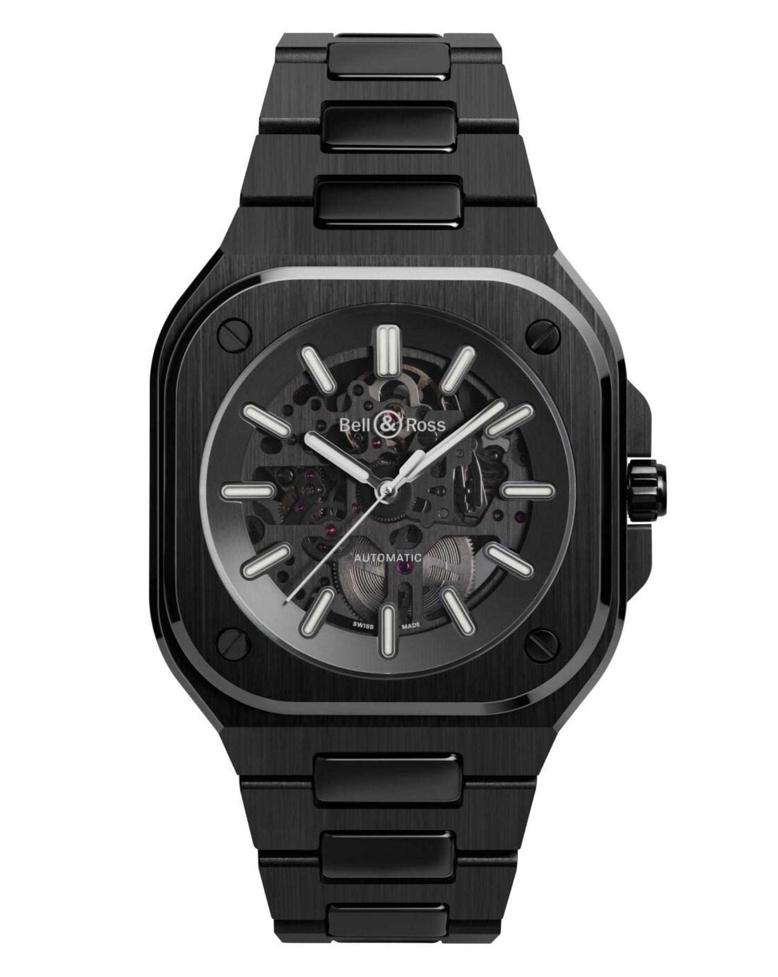 Bell & Ross BR 05 SKELETON BLACK CERAMIC 41mm, Black Ceramic Case, Skeletonised Dial, Ceramic Bracelet