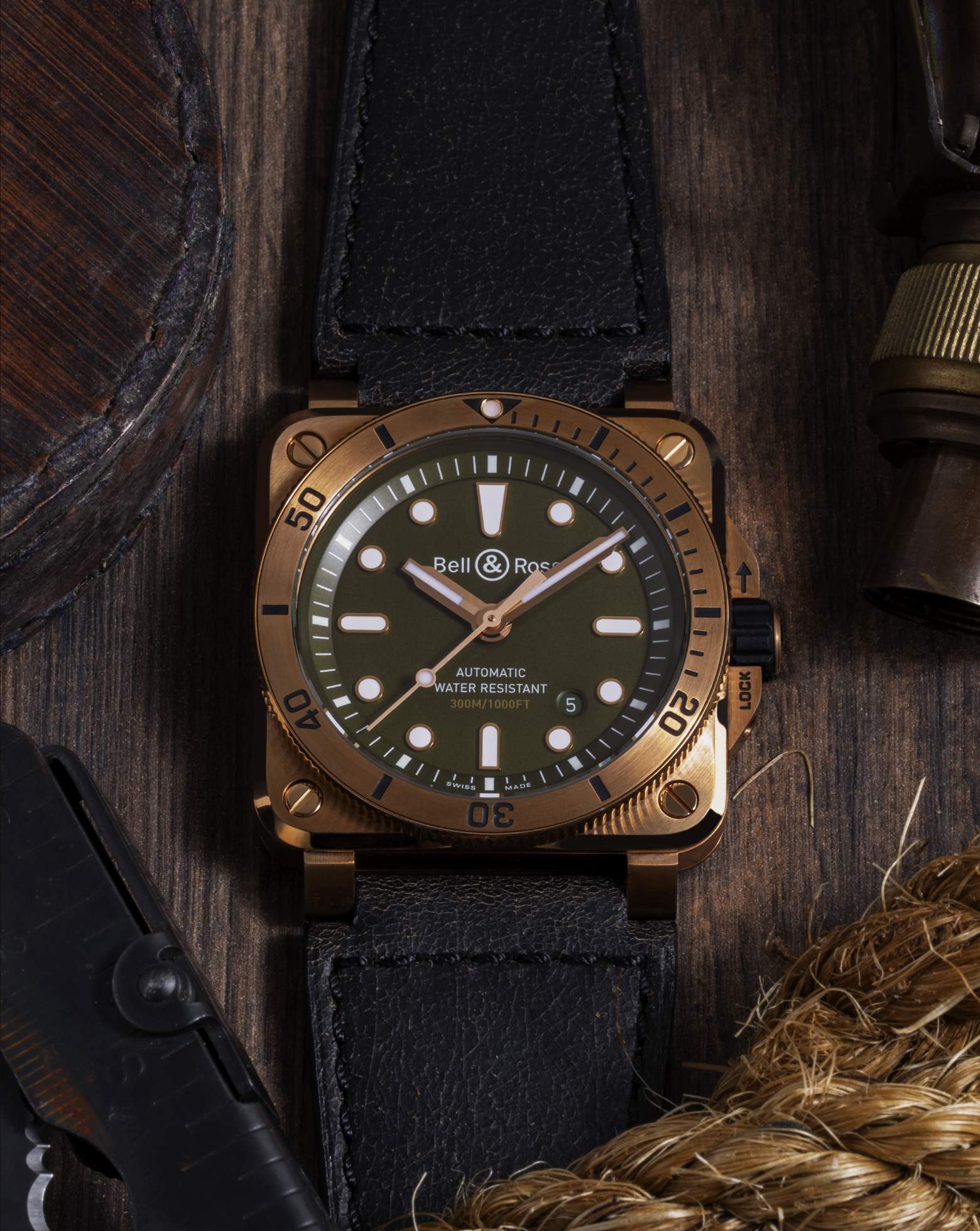 cortina Bell & Ross BR 03-92 Diver Bronze Khaki - Online Exclusive