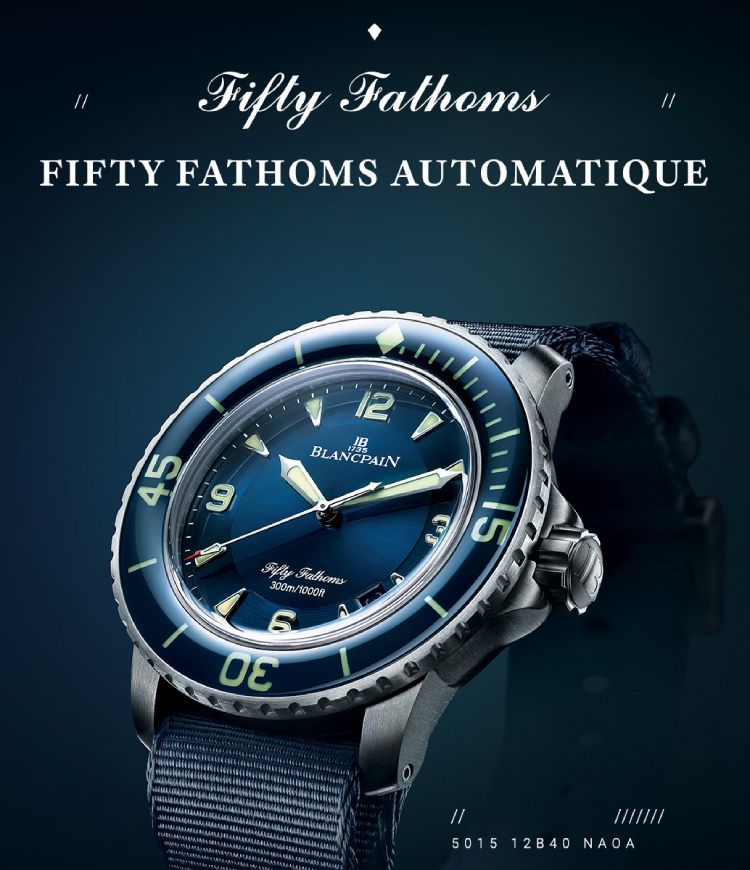 Fifty fathoms blue on sale titanium