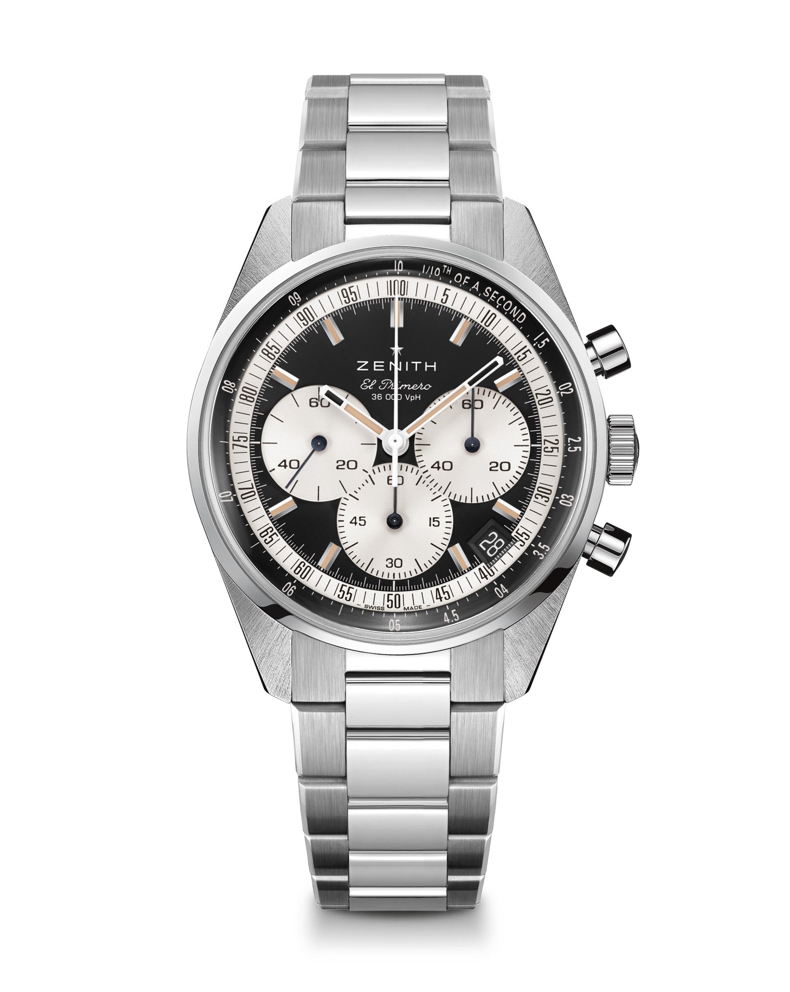 ZENITH Chronomaster Original 38mm, Black Dial, Steel Bracelet