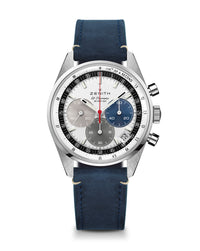 ZENITH Chronomaster Original 38mm, White Dial, Blue Leather Strap