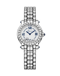 Chopard Happy Sport The First 26mm, Lucent Steel, Silver Dial, Bracelet, Lucent Steel & Diamonds Bezel