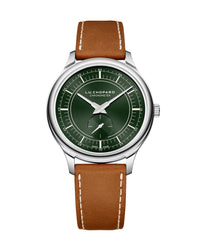Chopard L.U.C XPS Forest Green 40mm, Lucent Steel, Green Dial, Brown Calfskin (Matt) with Hand Sewn Ecru Seam