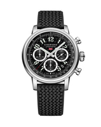 Chopard Mille Miglia Classic Chronograph 40.5mm, Lucent Steel, Black Dial, Black Rubber (Tire [Profile)