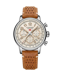 Chopard Mille Miglia Classic Chronograph 40.5mm, Lucent Steel, Eggshell Colour Dial, Brown Calfskin Leather Perforated (Vintage)