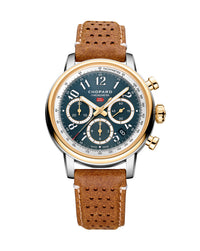 Chopard Mille Miglia Classic Chronograph 40.5mm, Lucent Steel, Blue dial, Brown Calfskin Leather Perforated (Vintage)