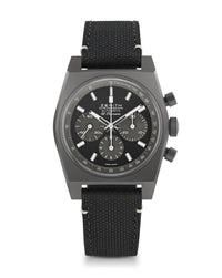 ZENITH Chronomaster Revival Shadow 37mm, Black Dial, Black Rubber Strap