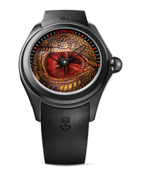 Corum Bubble 47 Dragon Eye, Stainless Steel with Black PVD Case, Black Rubber Strap
