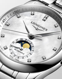 Longines Master Collection Automatic Moon-phase 34mm, White Dial, Steel Strap