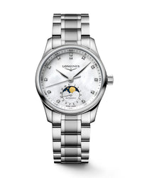 Longines Master Collection Automatic Moon-phase 34mm, White Dial, Steel Strap