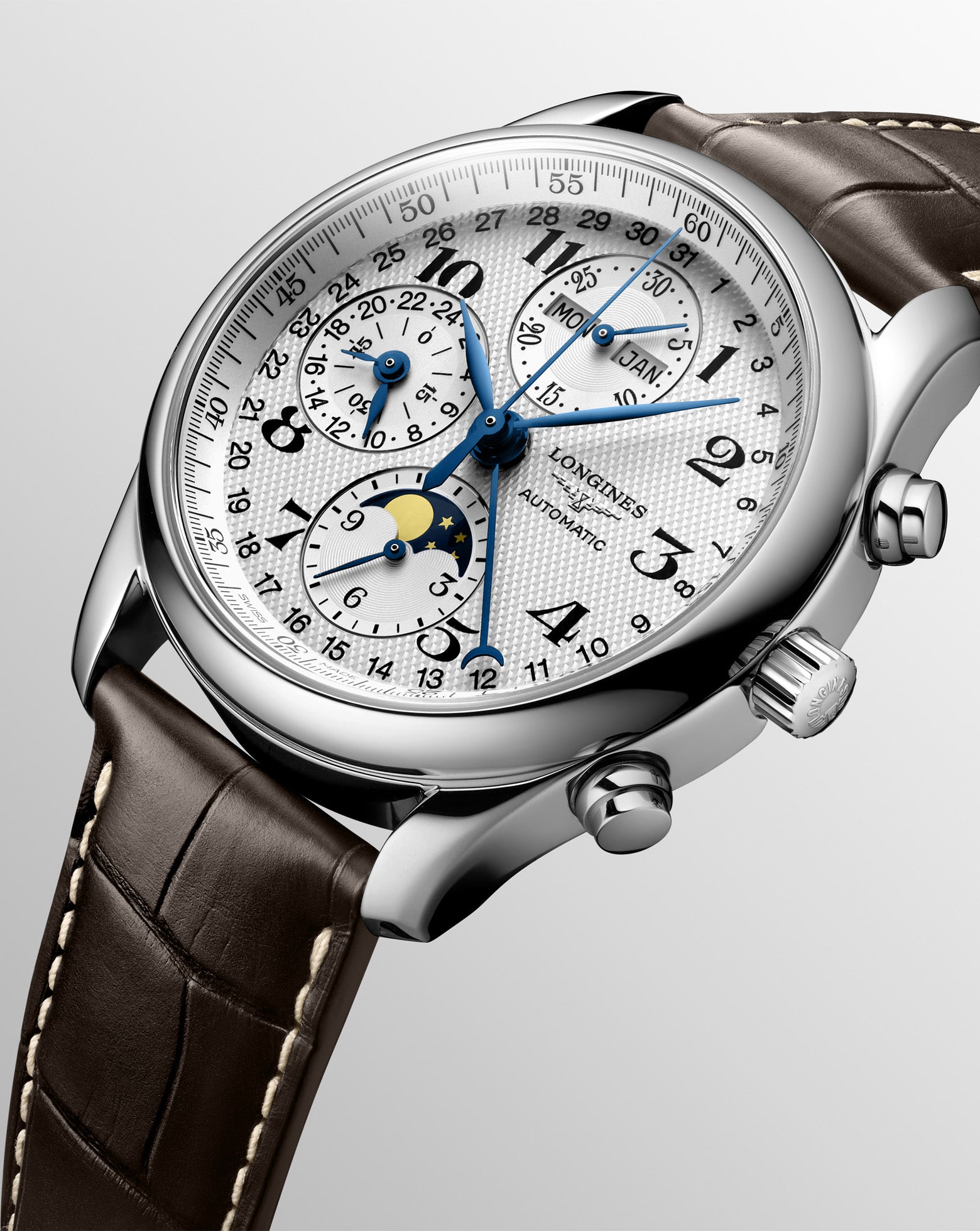 Longines triple date sale moonphase chronograph