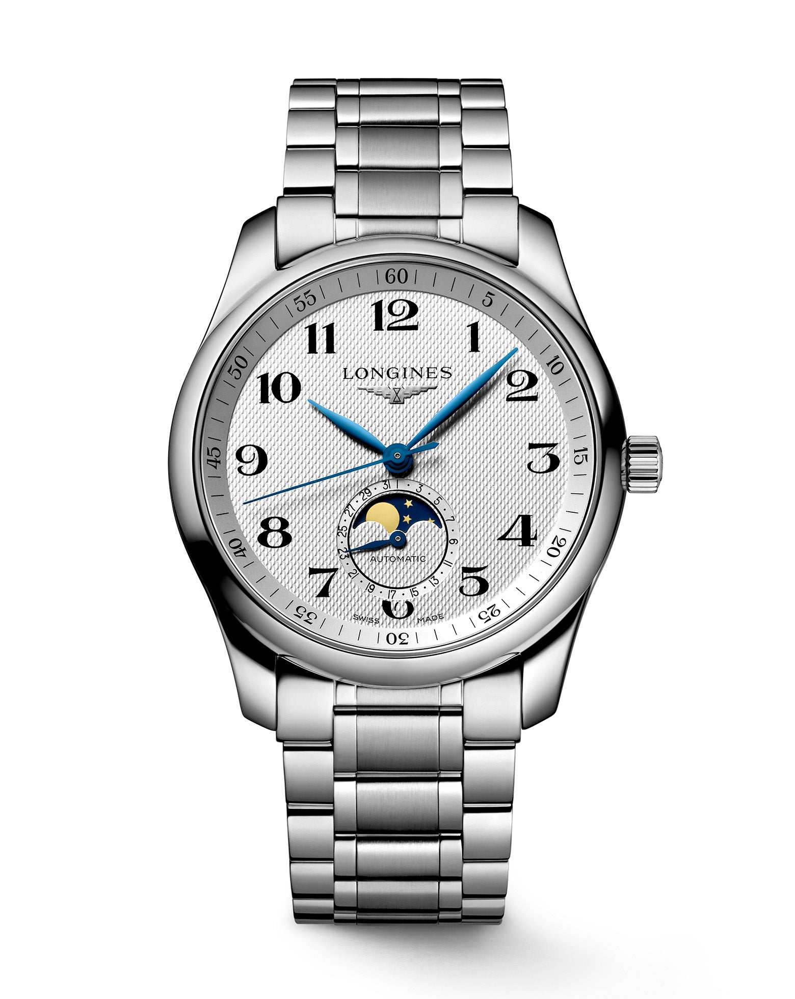 cortina Longines Master Collection Automatic Moon-phase 40mm Steel Strap