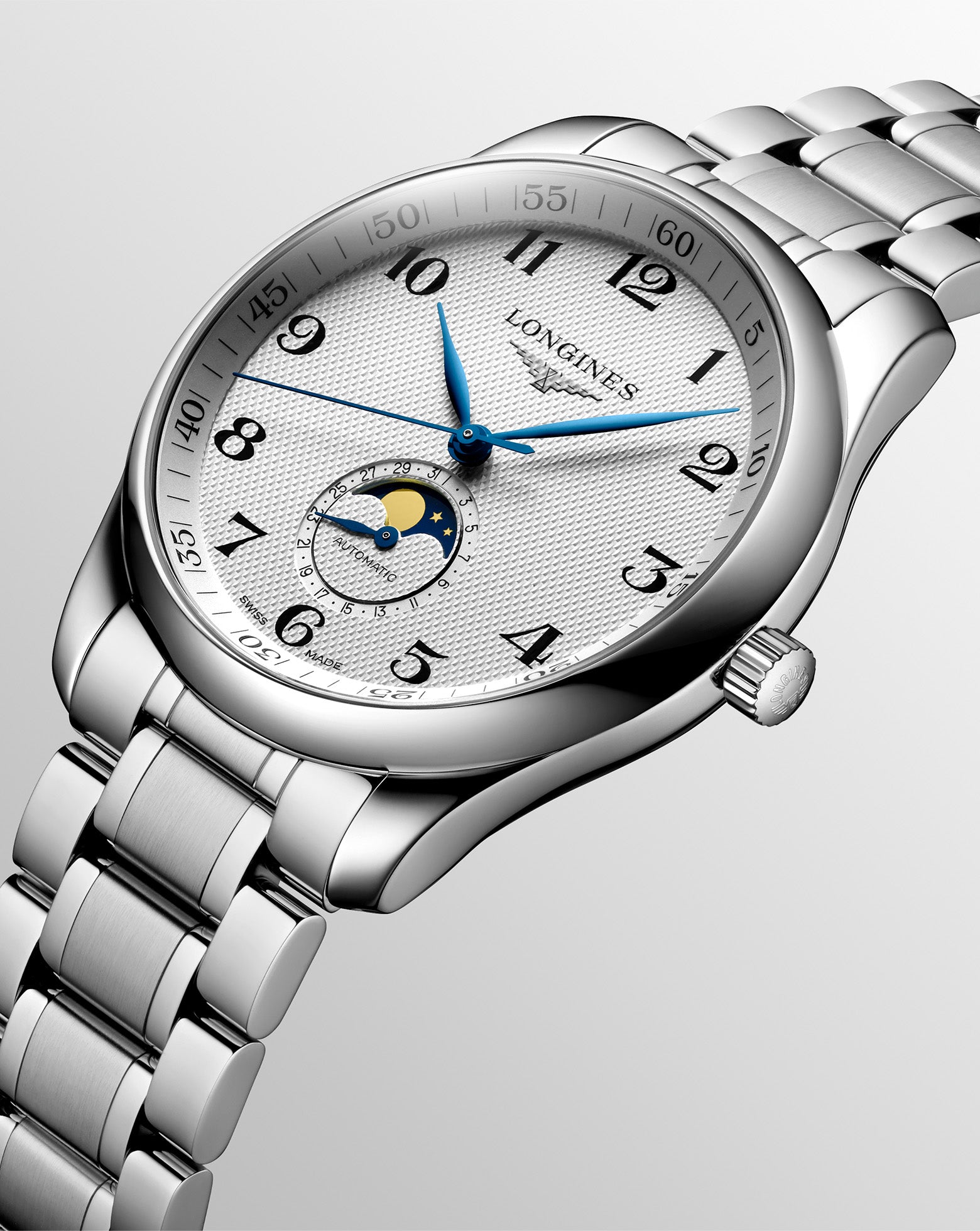Longines Master Collection Auto 42mm Silver Dial, Stainless Steel
