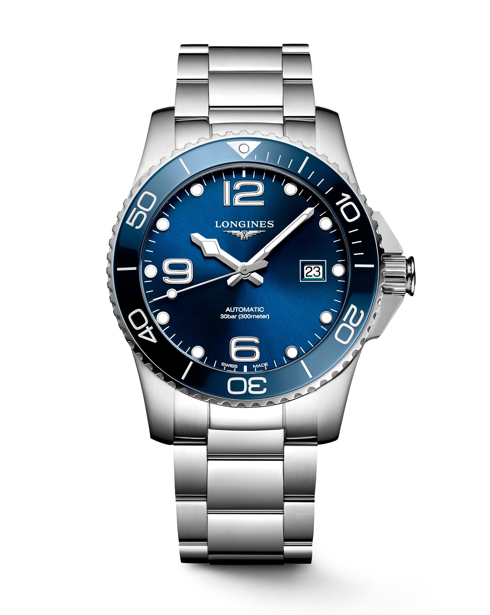 Longines Hydroconquest Automatic 41mm, Blue Dial, Steel Strap