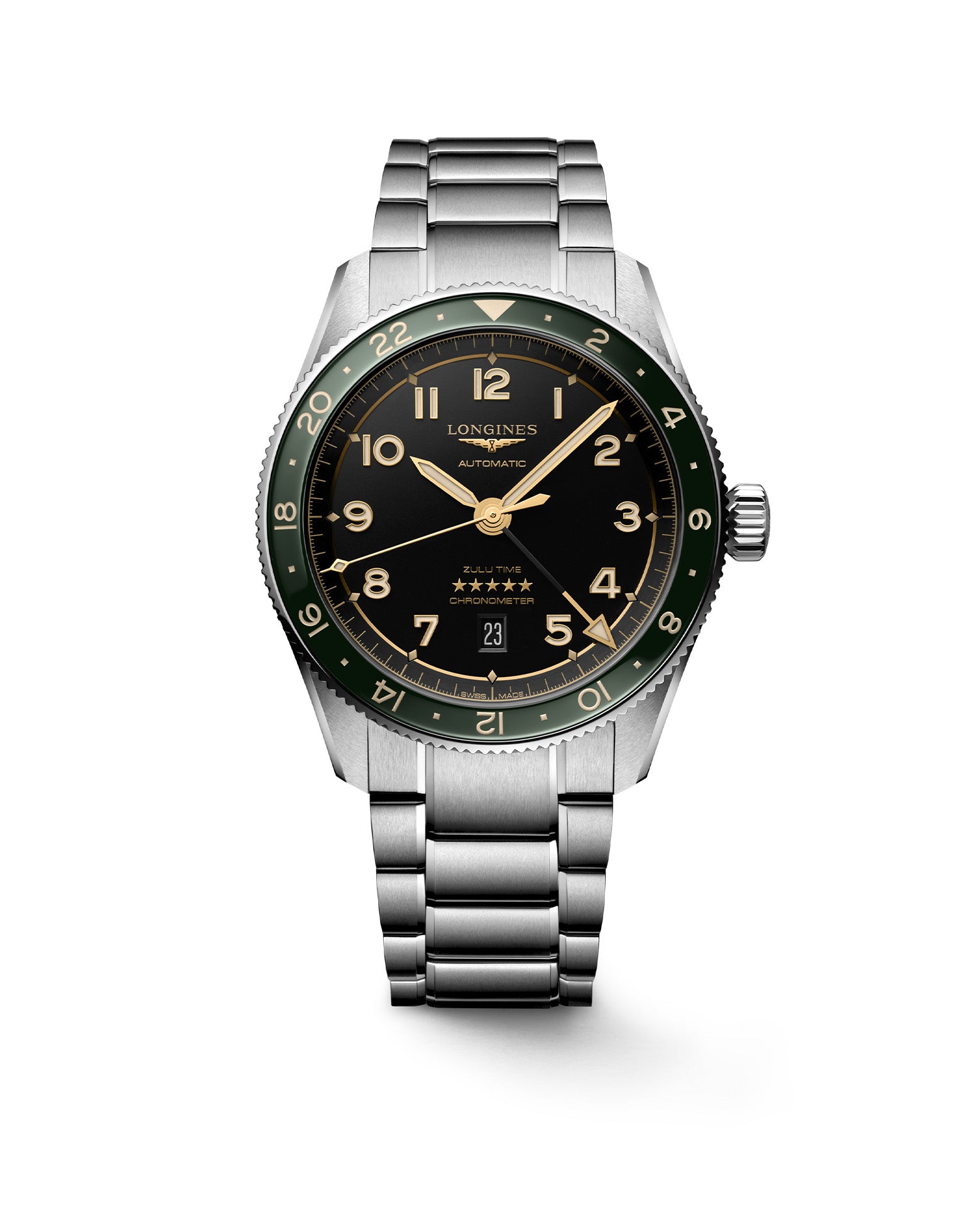 cortina Longines Spirit Auto 42mm Anthracite Dial Stainless Steel