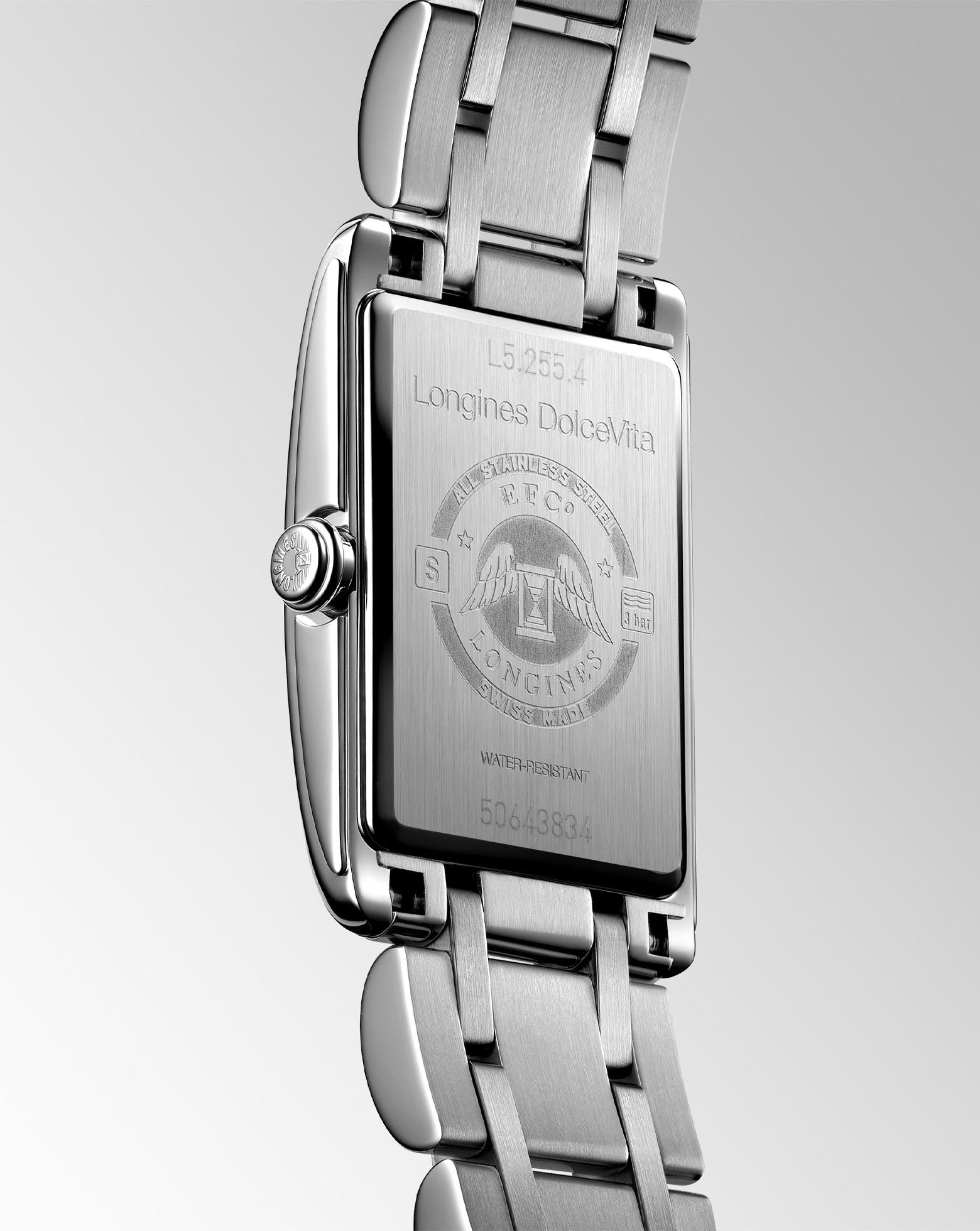 Longines Dolcevita, Silver Dial, Steel Strap