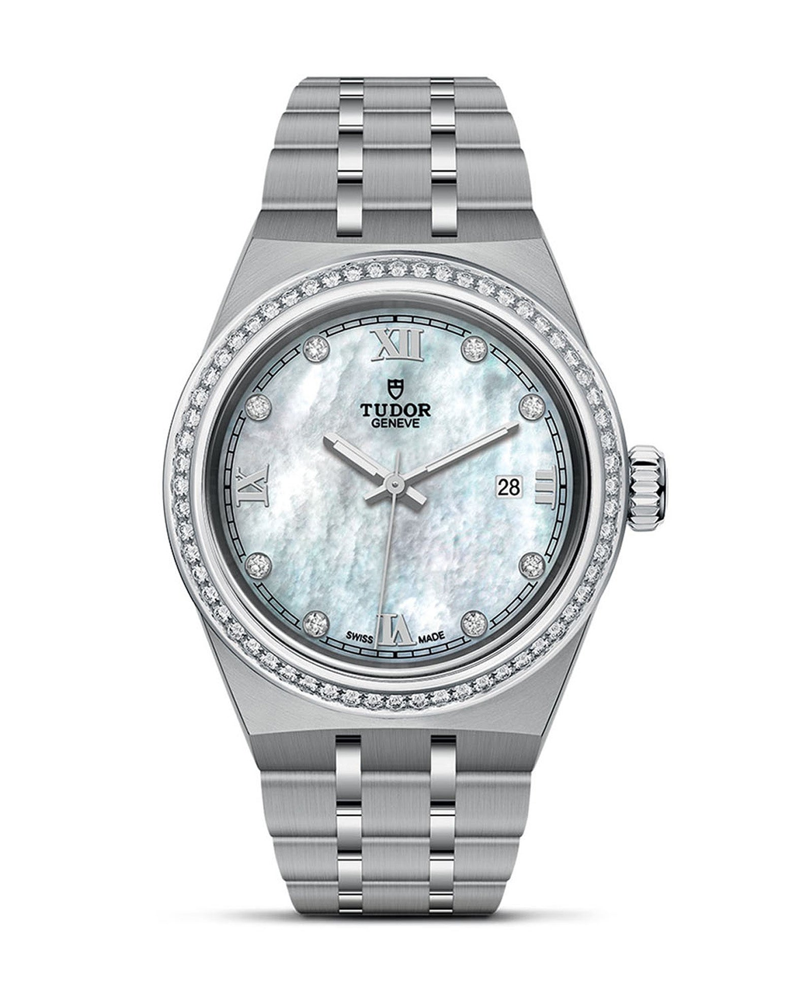 TUDOR Royal 28mm, Steel Case, Diamond-set Dial, Steel Bracelet