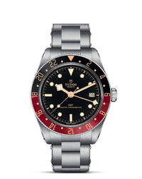 TUDOR Black Bay 58 GMT 39mm, Steel Case, Black and Burgundy Bezel, Black Dial