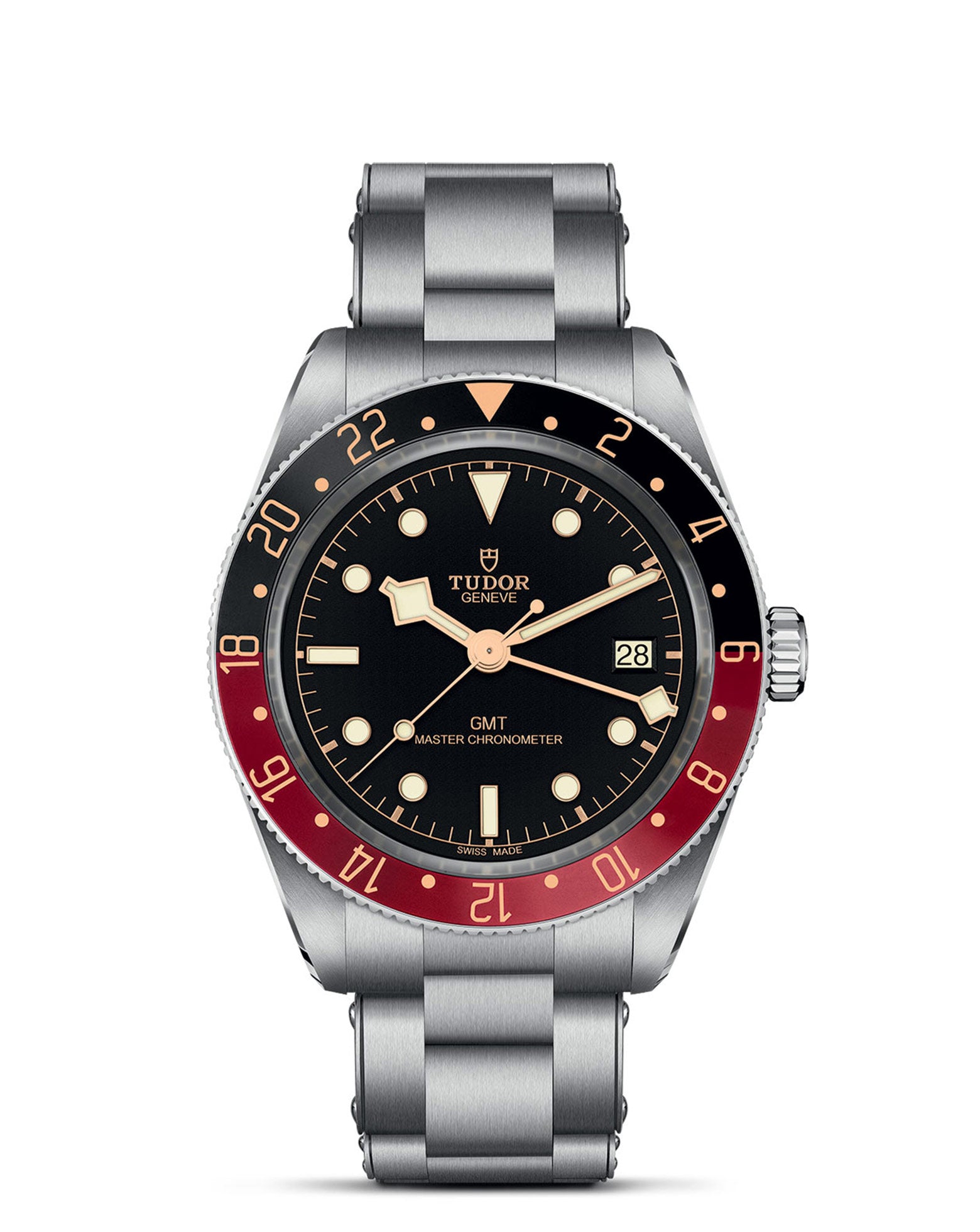 TUDOR Black Bay 58 GMT 39mm, Steel Case, Black and Burgundy Bezel, Black Dial