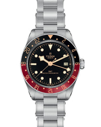 TUDOR Black Bay 58 GMT 39mm, Steel Case, Black and Burgundy Bezel, Black Dial