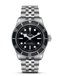TUDOR Black Bay 41mm,  Steel Case, Steel Bracelet, Black Dial with silver-coloured applied hour markers