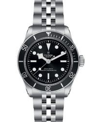 TUDOR Black Bay 41mm,  Steel Case, Steel Bracelet, Black Dial with silver-coloured applied hour markers