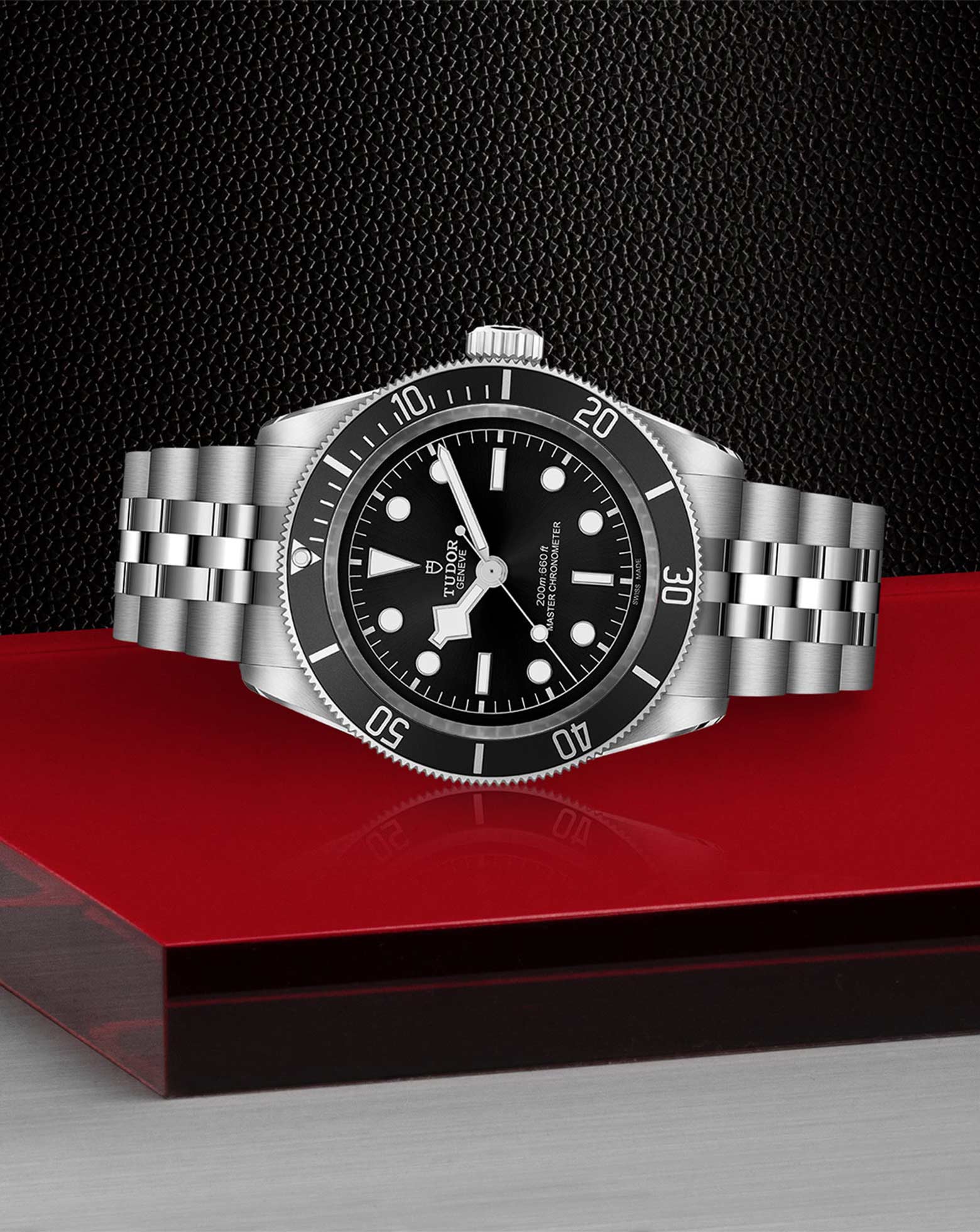 TUDOR Black Bay 41mm,  Steel Case, Steel Bracelet, Black Dial with silver-coloured applied hour markers