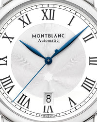 Montblanc Star Legacy Auto Date 39mm, Silvery Dial, Leather Strap