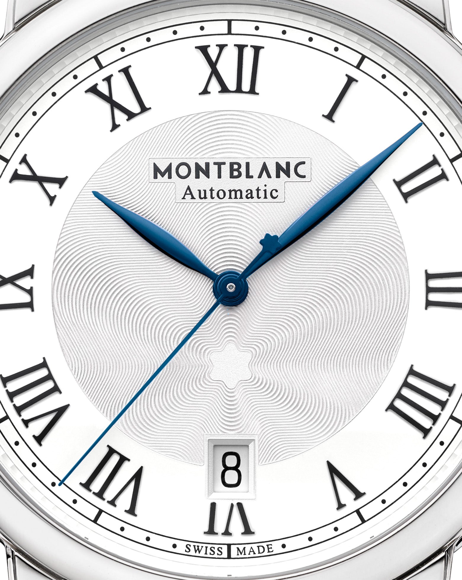 Montblanc Star Legacy Auto Date 39mm, Silvery Dial, Leather Strap