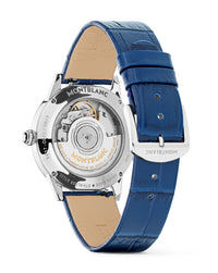 Montblanc Bohéme Day & Night 34mm, Silver-White Dial, Blue Leather Strap