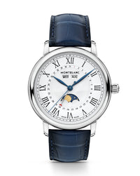 Montblanc Star Legacy Full Calendar 42mm, Blue Leather Strap