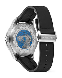 Montblanc 1858 GMT 42mm, Black Dial, Black Rubber Strap