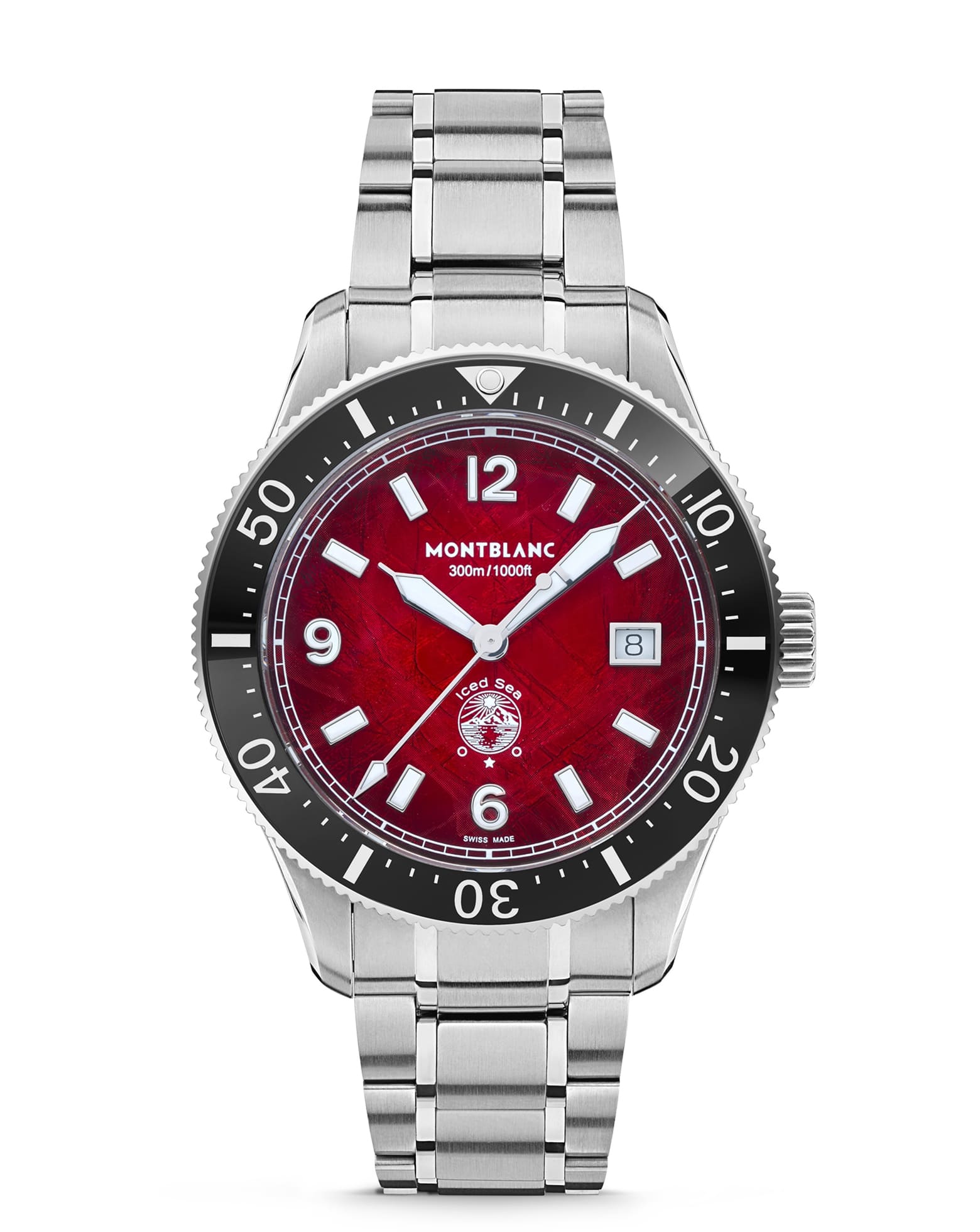 cortina Montblanc Iced Sea Automatic Date 41mm Burgundy-tone Dial