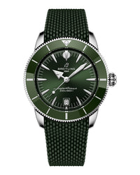 Breitling Superocean Heritage B31 Automatic 42mm, Steel Case, Green Dial, Rubber Deployant Strap