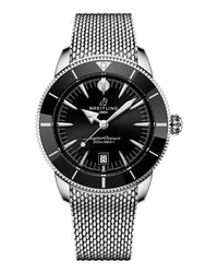 Breitling Superocean Heritage B31 Automatic 44mm, Steel Case, Black Dial, Steel Mesh Bracelet